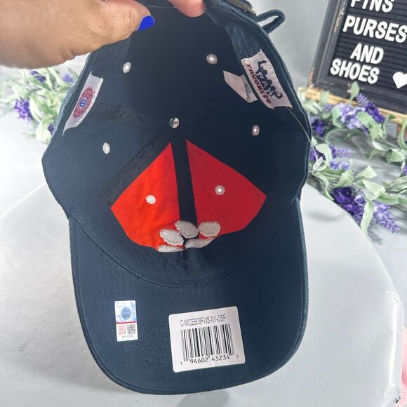 Fan Favorite Clemson Paw Cap Hat Tigers NCAA Baseball Strap Back Embroider - Picture 6 of 16